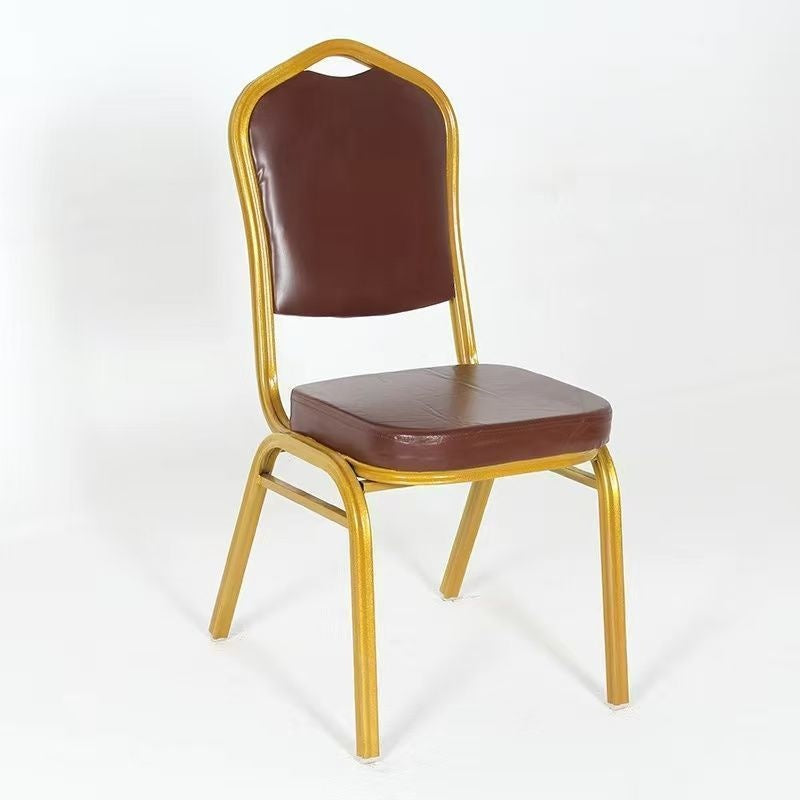 Eleganter gepolsterter Essstuhl mit goldenen Rahmen Brehn