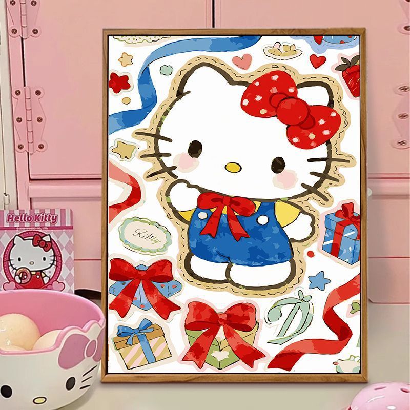 Hello Kitty-Themen Illustration Leinwand Kunst Brehn