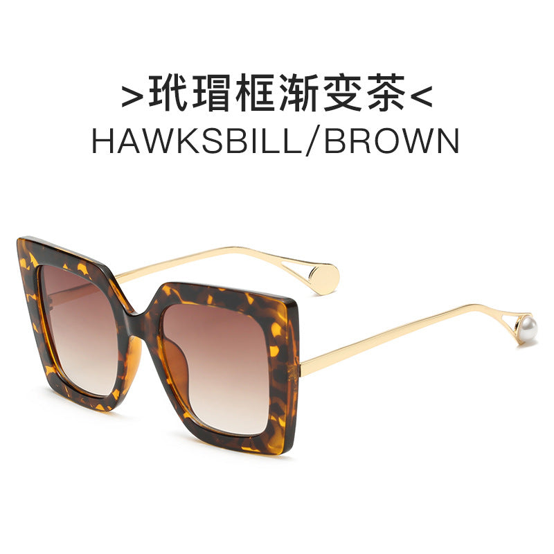 Damen elegante Sonnenbrille mit geometrischem Rahmen Brehn