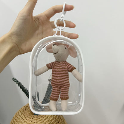 Klarer PVC Mini-Handtasche mit abnehmbarem Karabinerclip