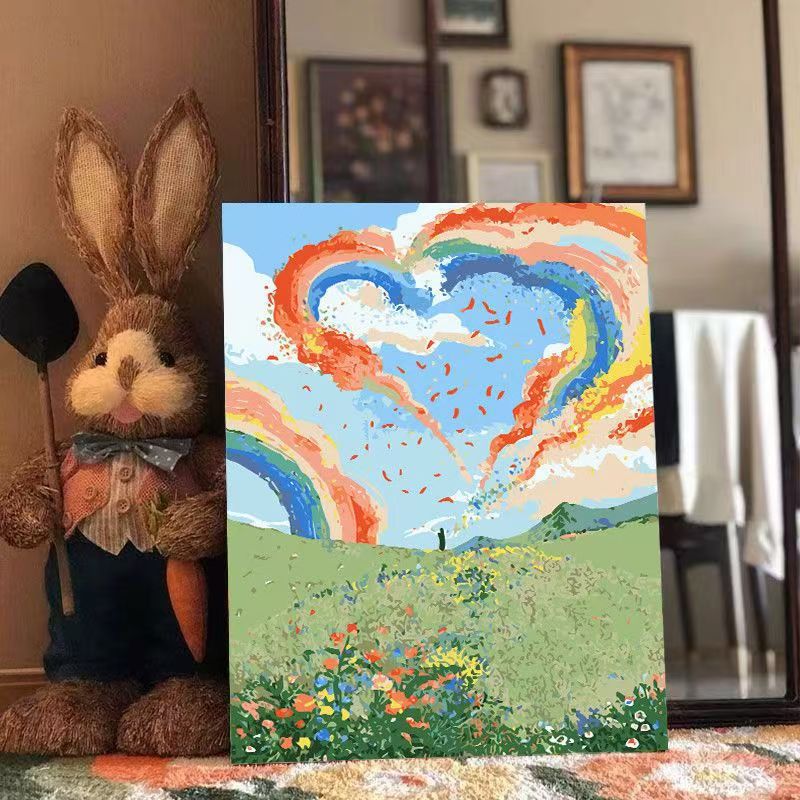 Künstlerische Herz-Themen-Leinwandkunst Brehn