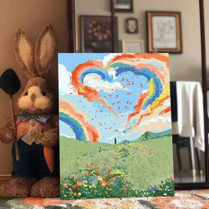 Künstlerische Herz-Themen-Leinwandkunst Brehn