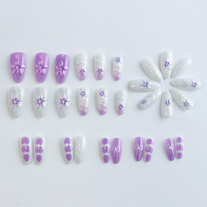 Dekorative Blumen Press-On Nagelkollektion Brehn