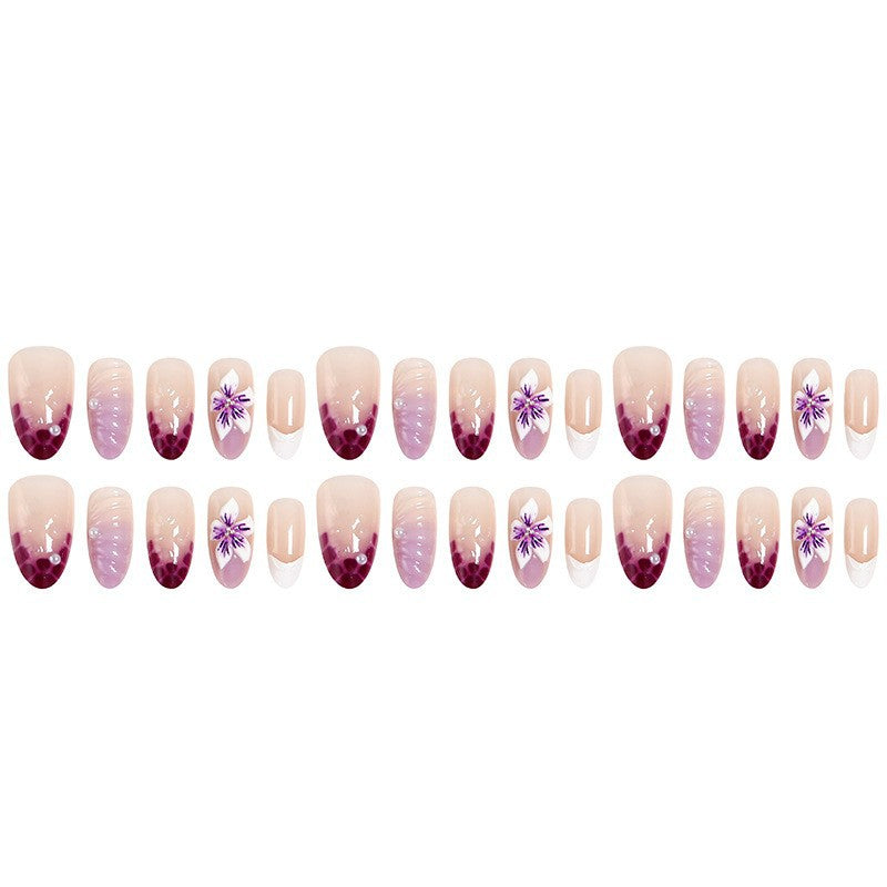 Floral Design Press-On Nail Set Brehn