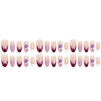 Floral Design Press-On Nail Set Brehn