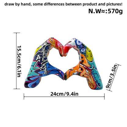 Stylische Hand-Skulpturen mit buntem Design Brehn