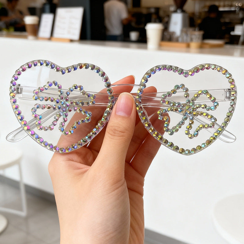 Glamouröse herzförmige Strass-Sonnenbrille Brehn