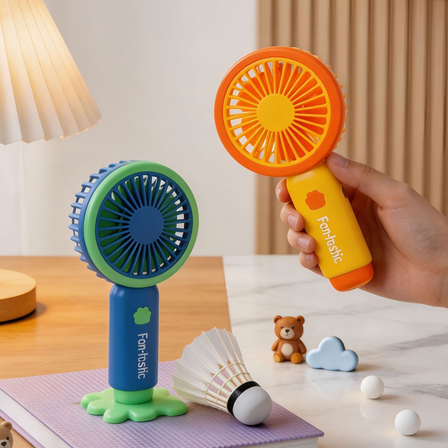 Damen Tragbarer Mini-Ventilator mit Sprühfunktion und USB-Ladeoption Brehn