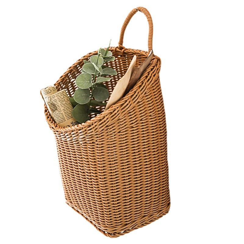 Damen Handgefertigter Rattan Aufbewahrungskorb mit Griff Brehn