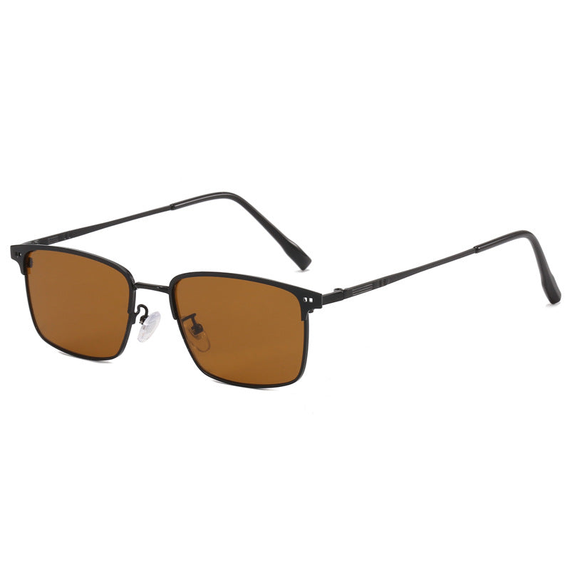 Damen elegante quadratische Brille mit feinem Metallrahmen Brehn