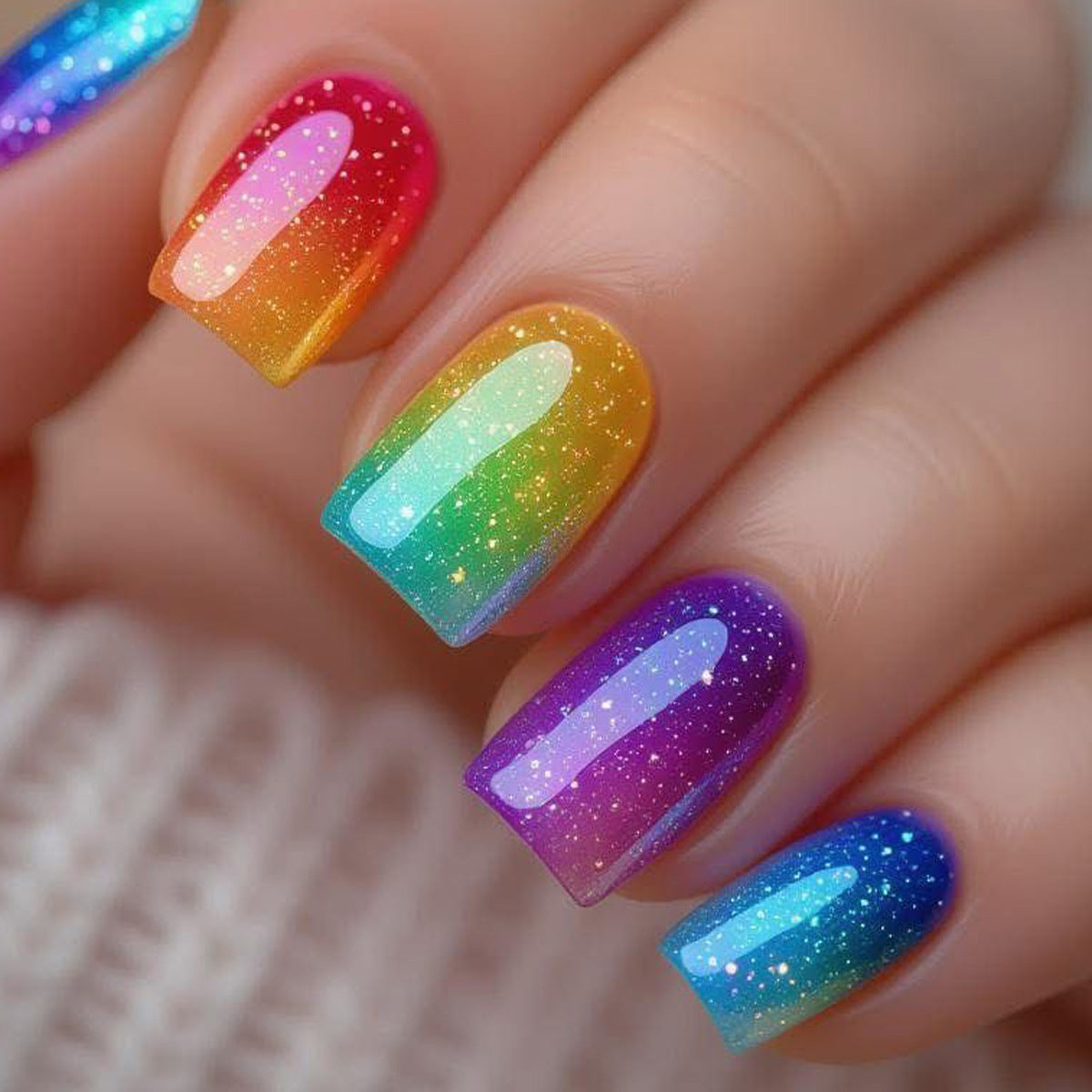 Gradient Glitter Nagelkunstset Brehn