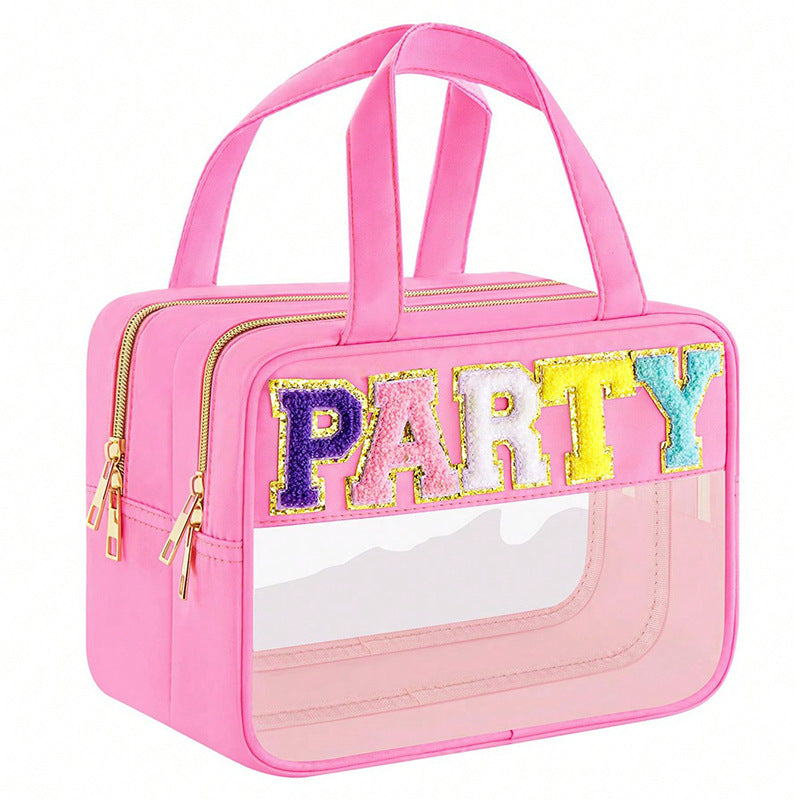 Durchsichtige Kosmetik-Organizer-Tasche mit Doppelreißverschluss Brehn