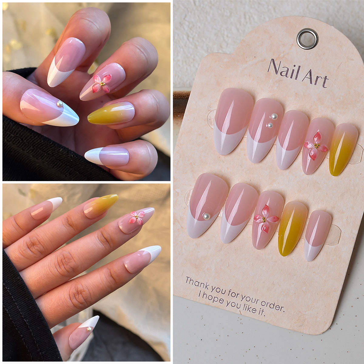 Elegantes Press-On Nagelkunst-Set Brehn