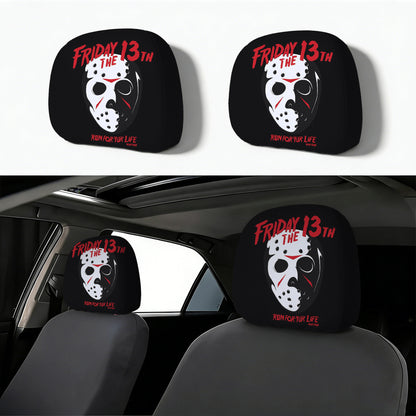 Auto-Kopfstützenbezug mit Retro-Horror-Motiv