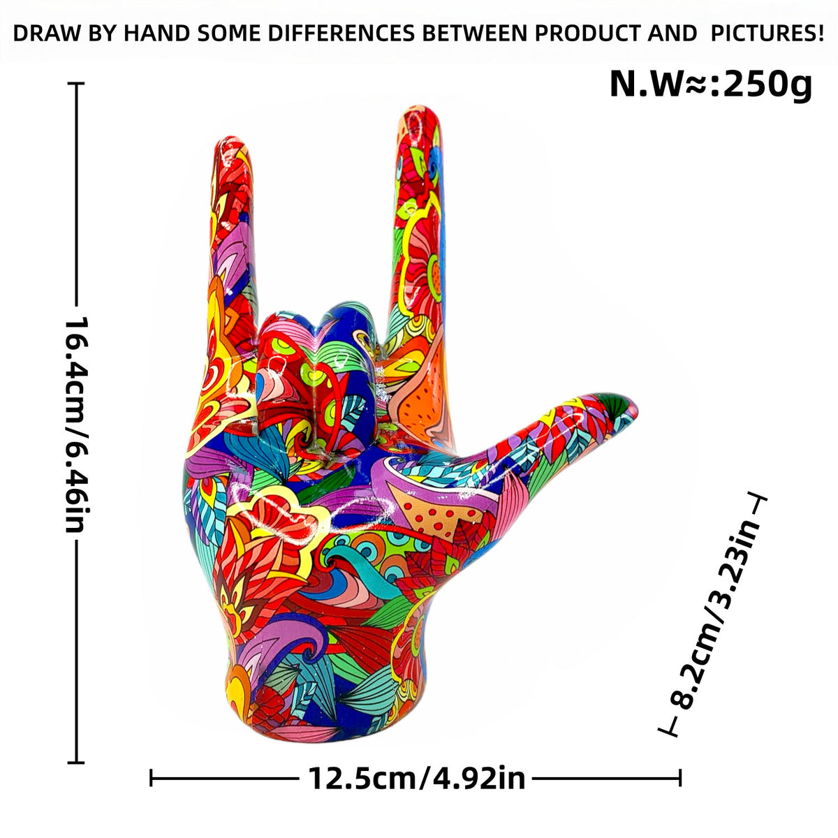 Bunte Hand-Skulptur Brehn
