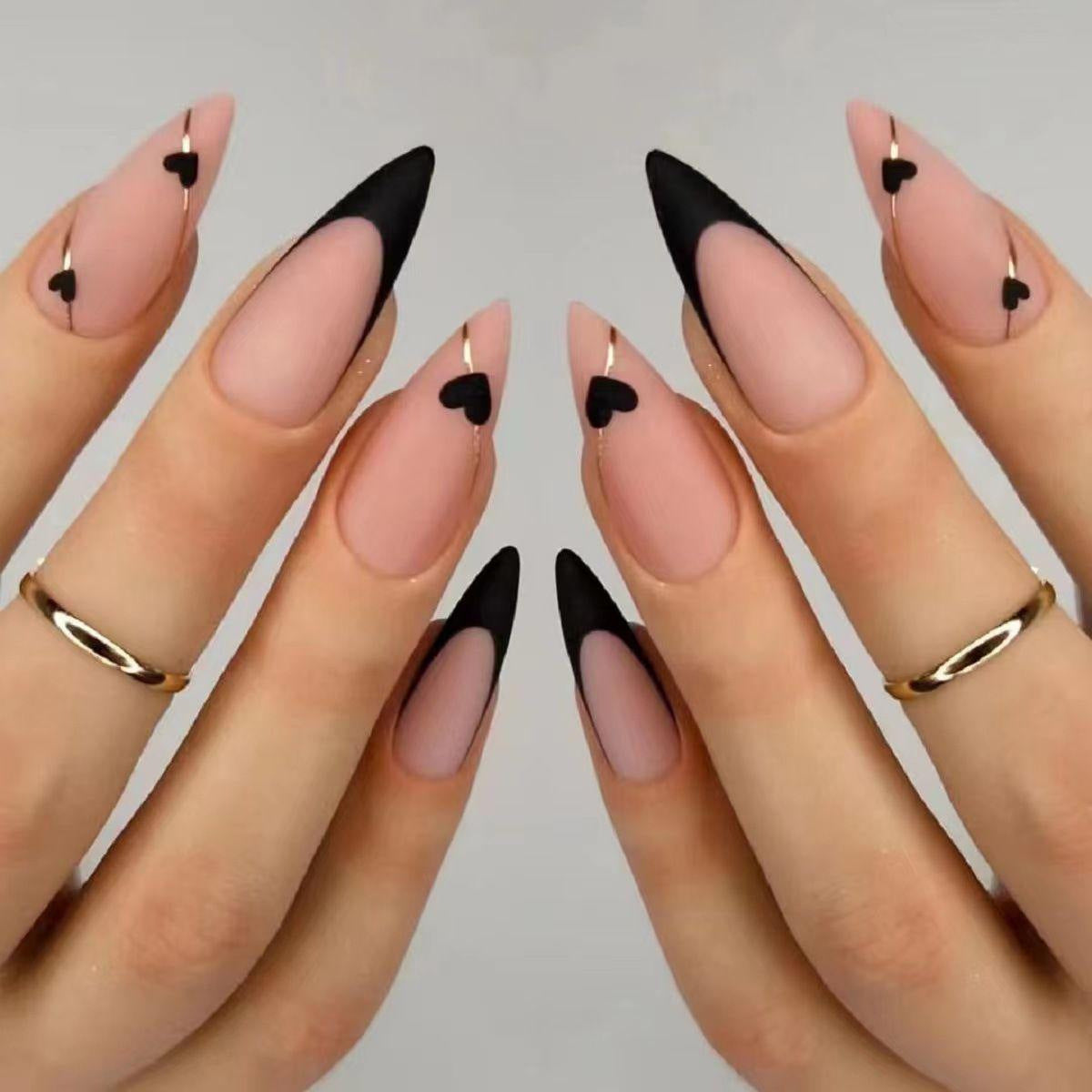 Heart-Accent Stiletto Nagelvergrößerungen Brehn