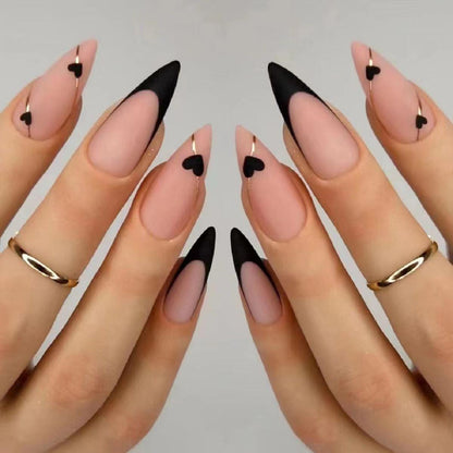 Heart-Accent Stiletto Nagelvergrößerungen Brehn