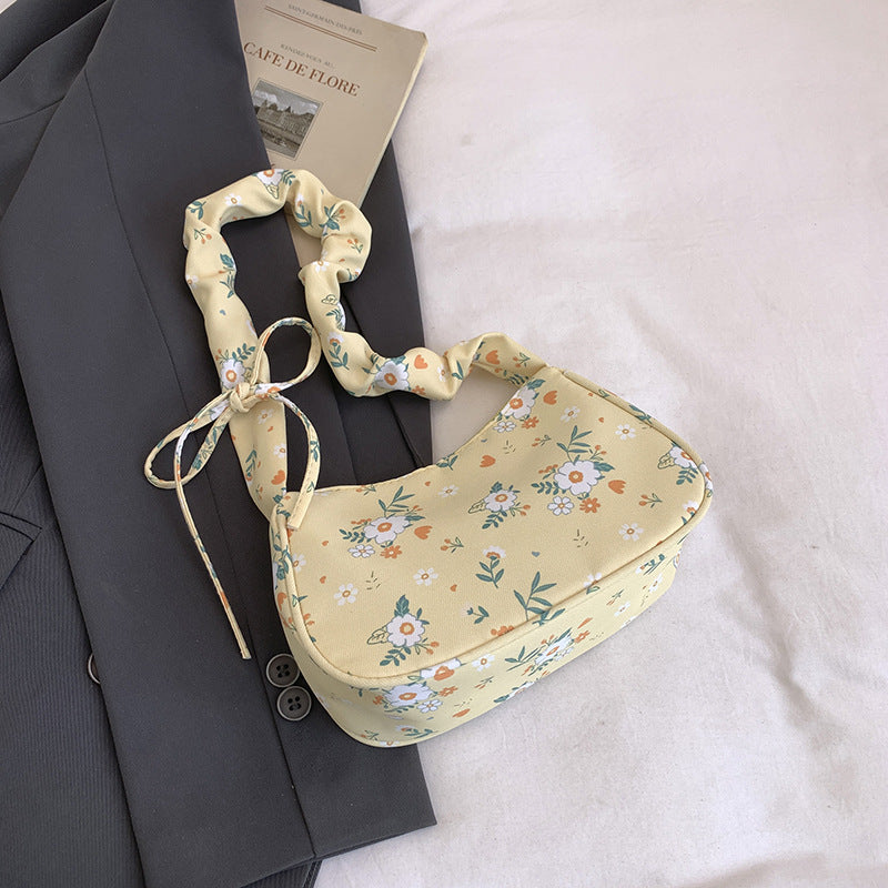 Blumenmuster Schultertasche