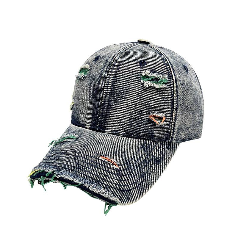 Damen Zerrissene Denim Baseball Cap Brehn 1784084142