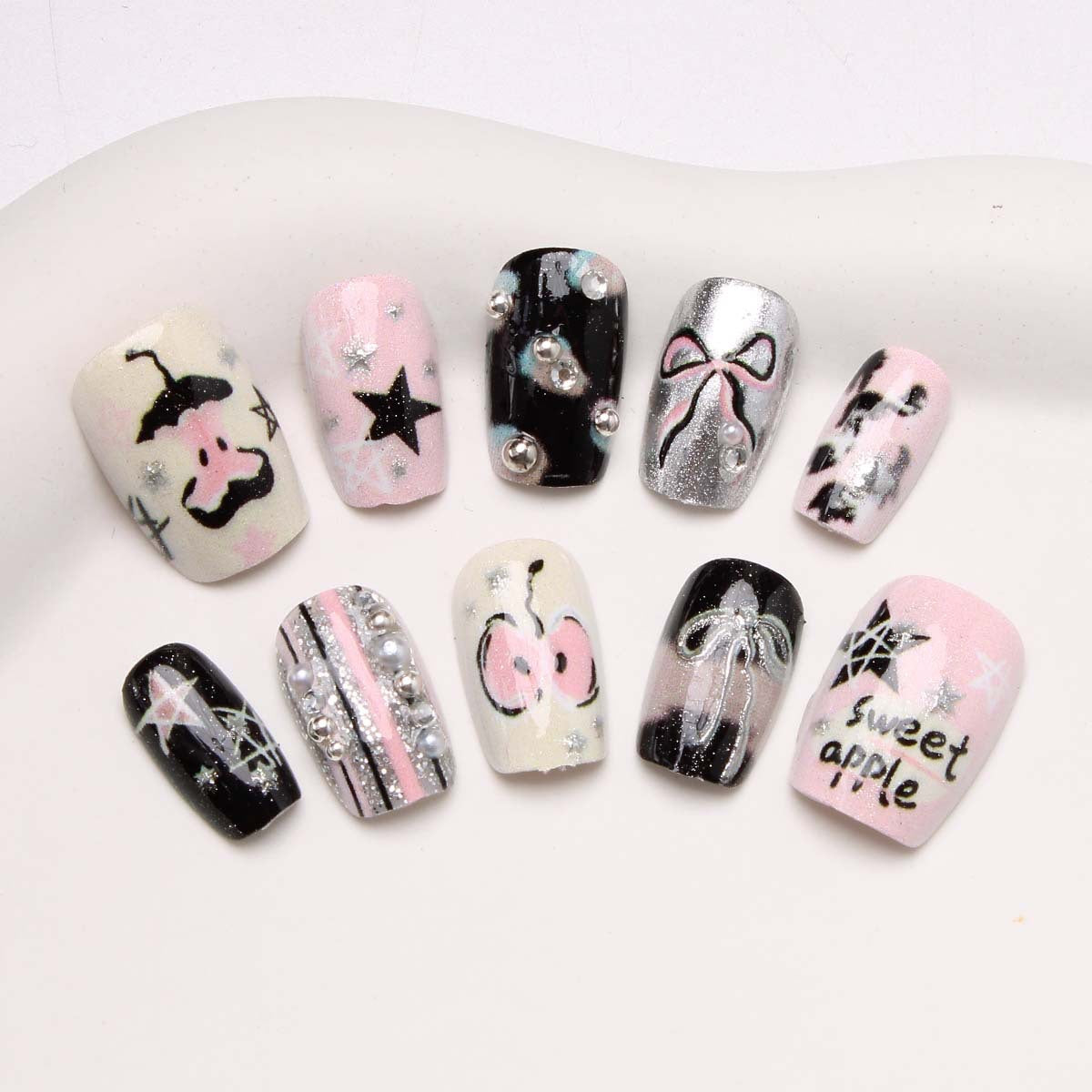 Artistic Press-On Nail Tips Set Brehn