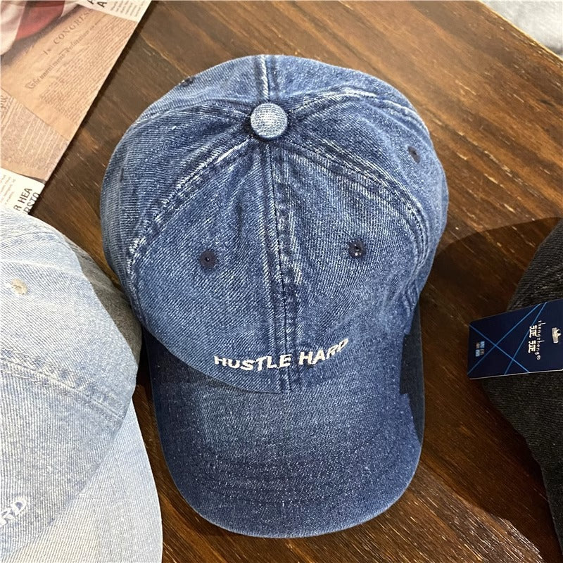 Damen Casual Distressed Denim Cap Brehn