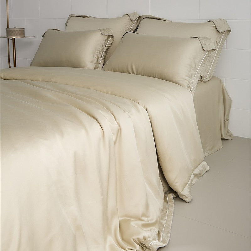 Luxuriöses glattes Satin-Bettwäsche-Set