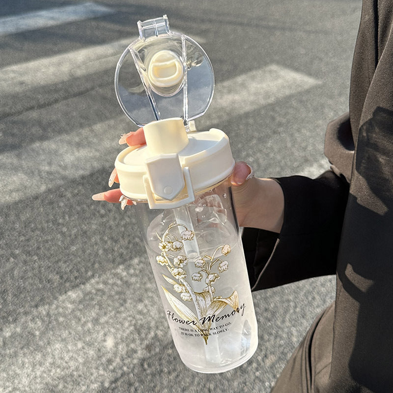 Damen Isolier-Trinkflasche mit elegantem Blumendesign Brehn