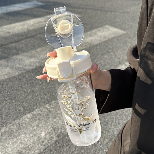Damen Isolier-Trinkflasche mit elegantem Blumendesign Brehn