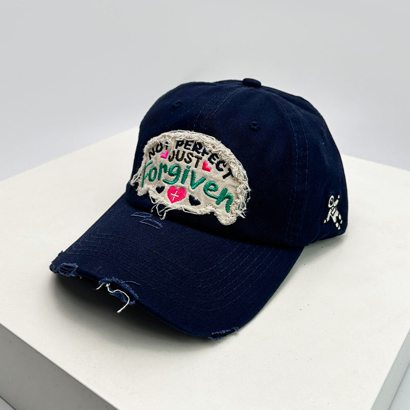 Damen Distressed Cotton Inspirierende Baseballmütze Brehn