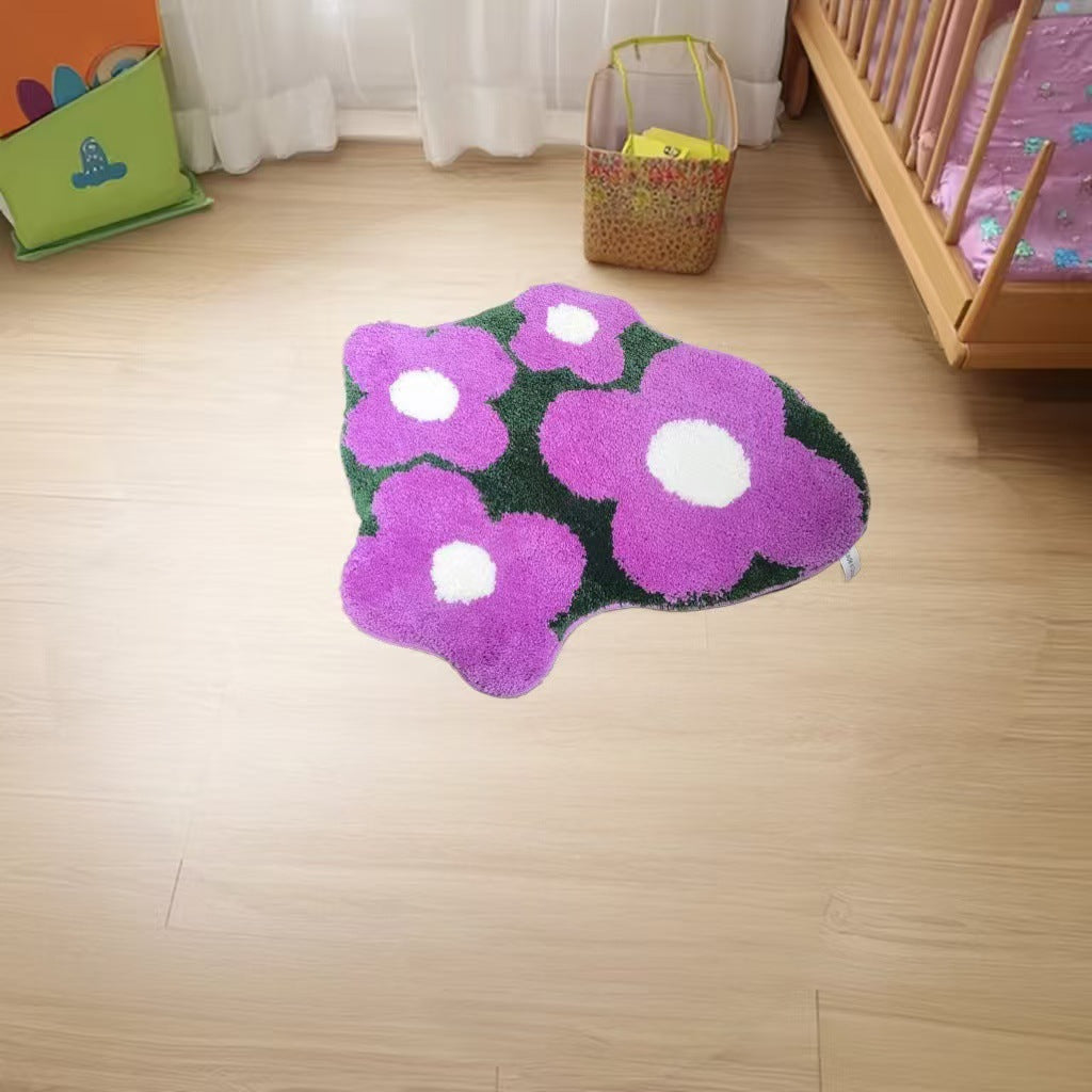Floral geformter Badezimmerteppich Brehn