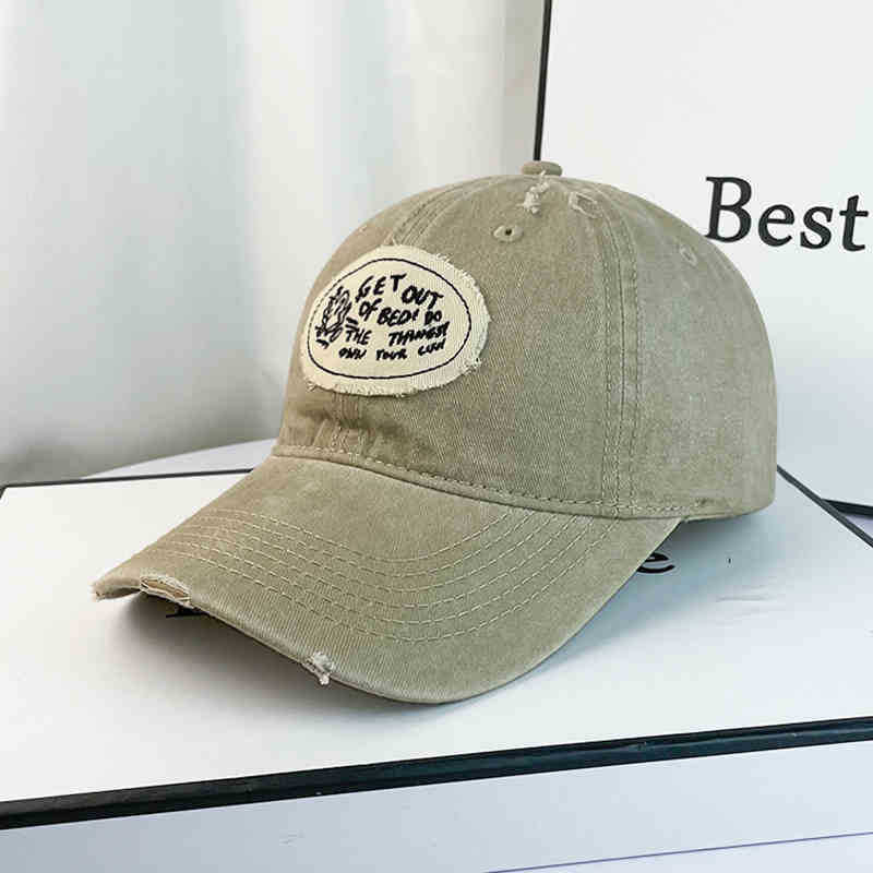 Damen Freizeit Distressed Baumwoll Baseballmütze Brehn