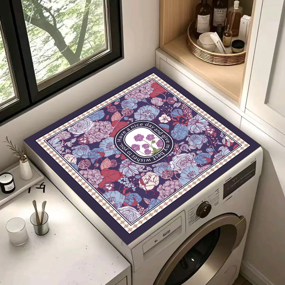 Vintage Floral Decorative Laundry Mat Brehn