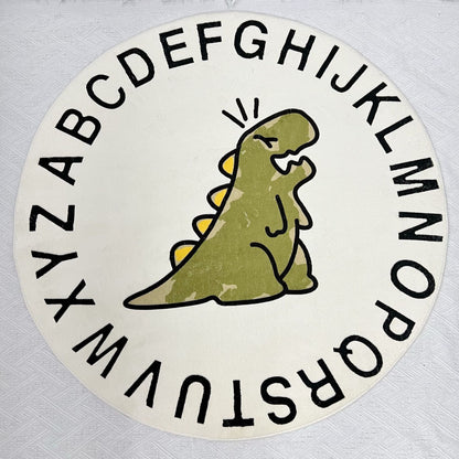 Runder Bildungsalphabet Spielteppich mit Schaf-Illustration