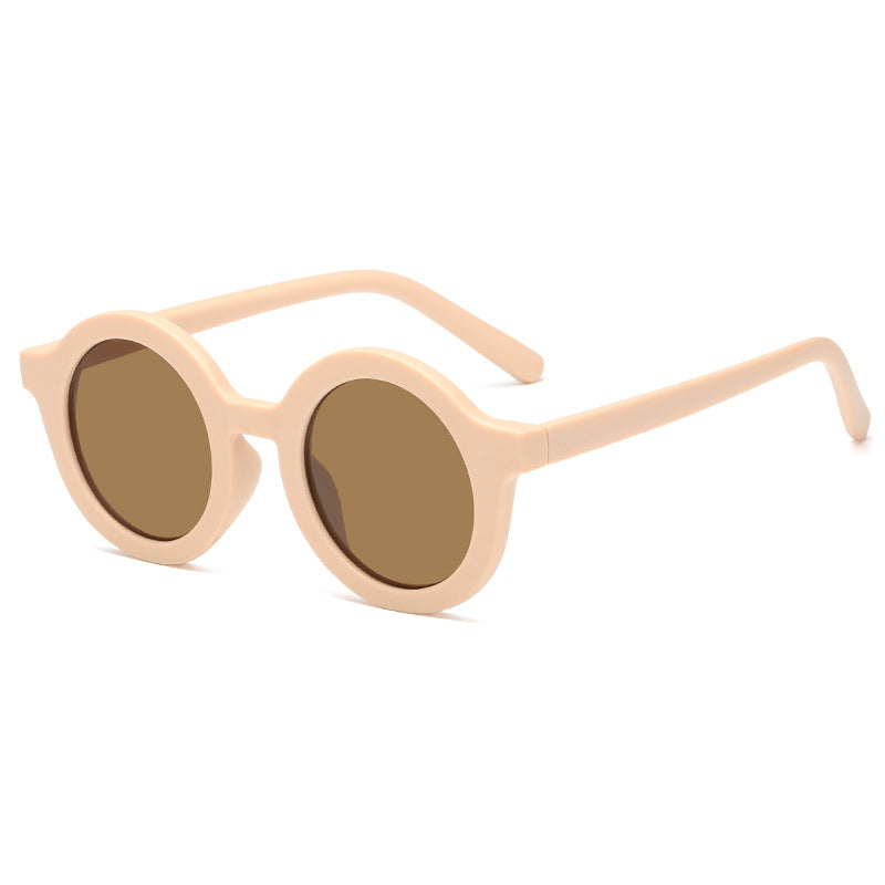 Damen stylische runde Sonnenbrille mit modernem Kunststoffrahmen Brehn
