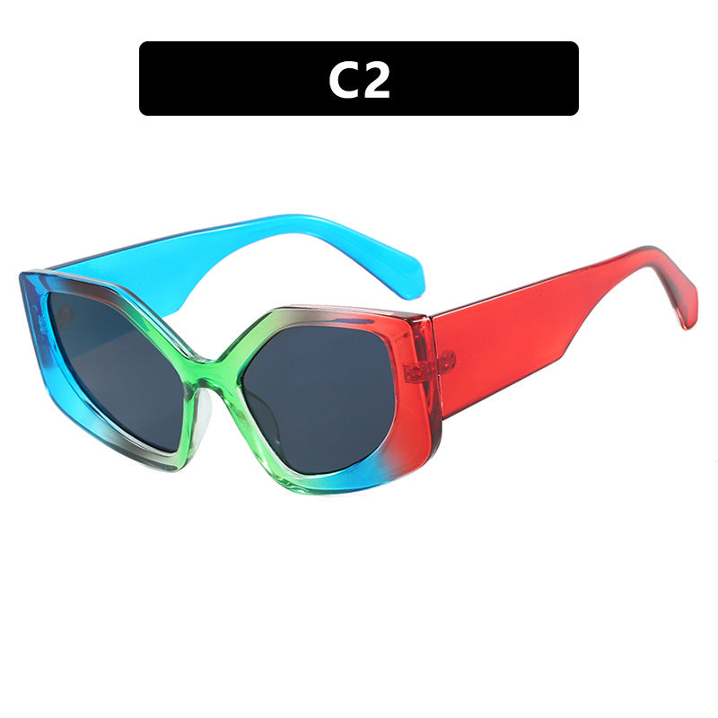 Damen auffällige Sonnenbrille mit oversized Design und modischem Farbverlauf Brehn