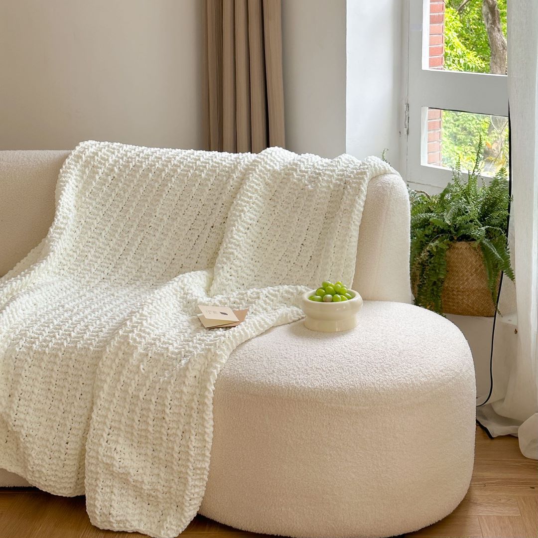 Damen Gemütliche Strickdecke Brehn