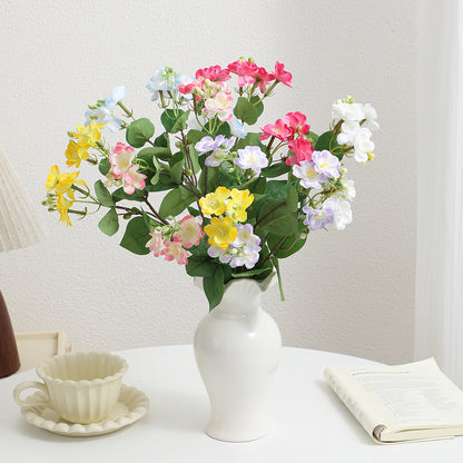Künstlicher Blütenzweig mit lebhaften rosa Blüten Brehn