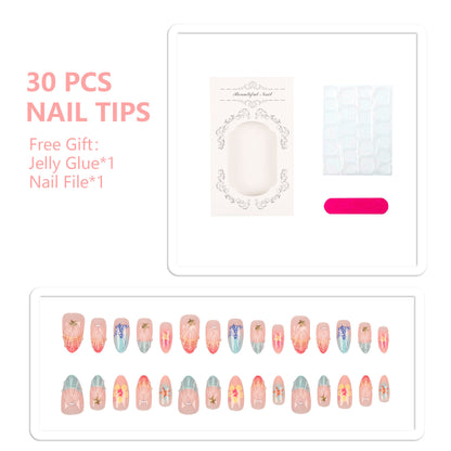 Strand-Themen Press-On Nagel Set
