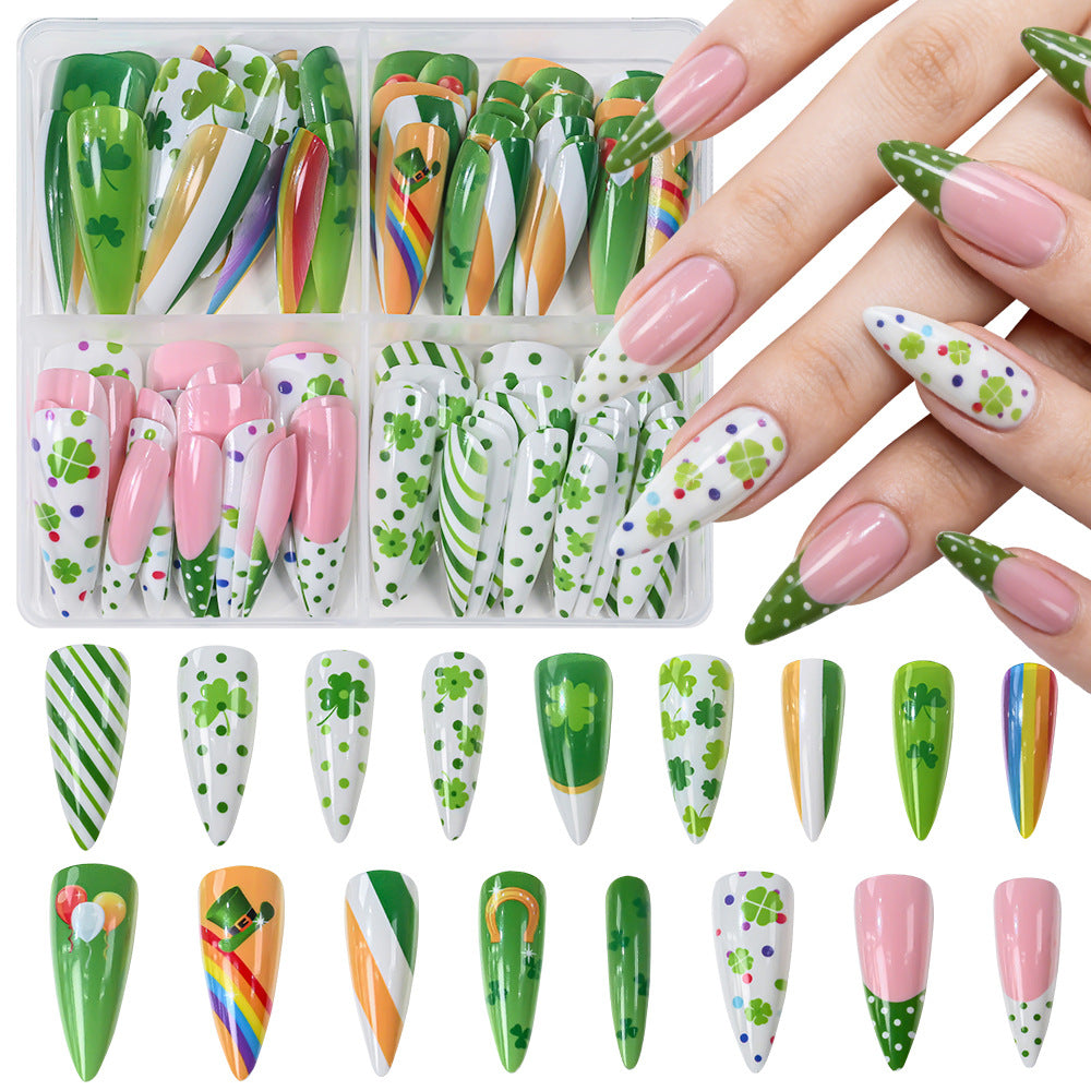 Festliches Thema Press-On Nagelkunst Set Brehn