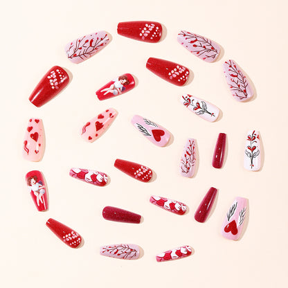 Romantisches Herz-Themen-Acryl-Nail-Art-Set Brehn