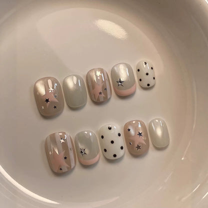 Dekoratives Stern-Themen Press-On Nagelset