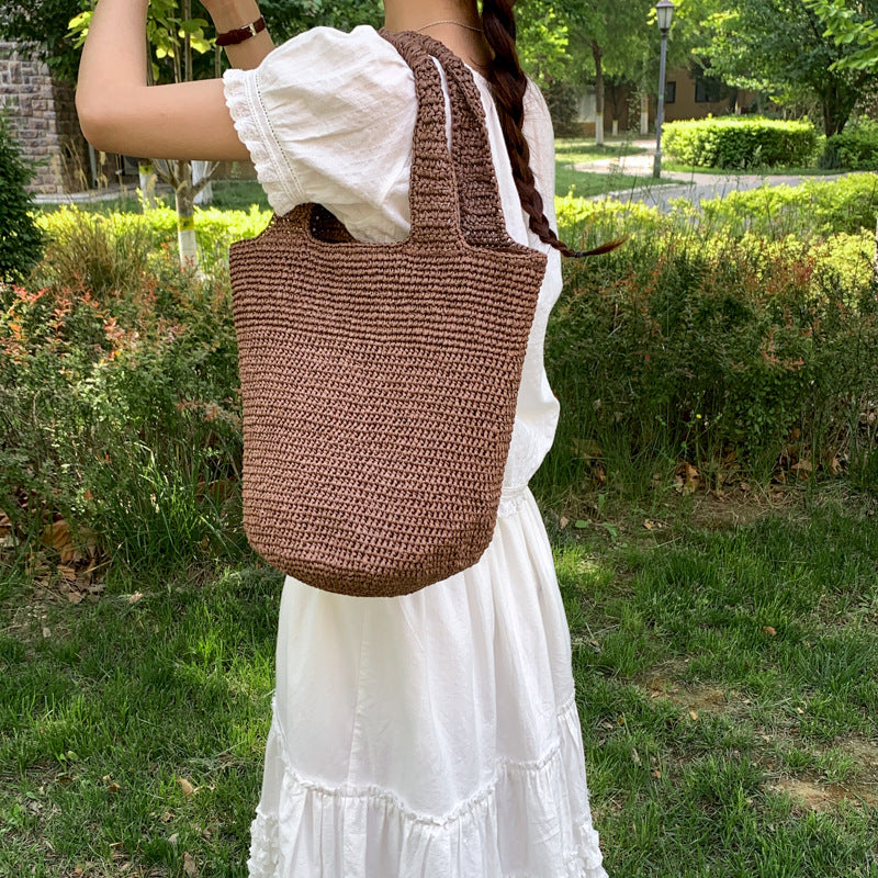 Handgefertigte Strohtasche Brehn