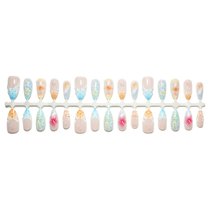 Dekoratives florales Press-On-Nagelset