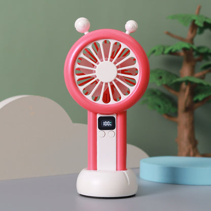 Unisex Tragbarer USB Tischventilator mit digitaler Geschwindigkeitsanzeige Brehn