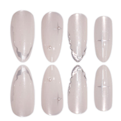 Elegante Stiletto Press-On Nagelkunst mit glänzendem Finish Brehn