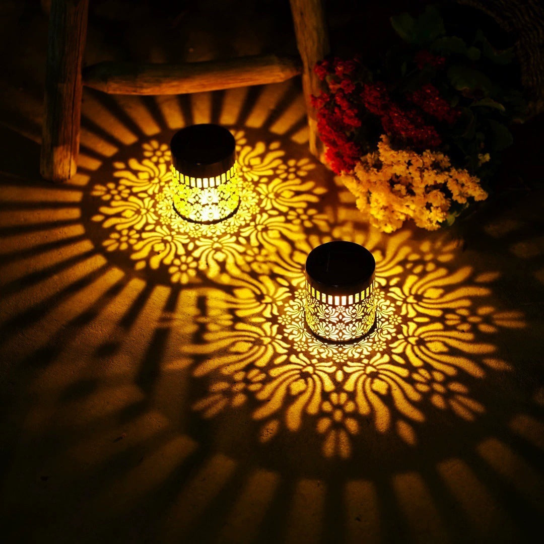 Dekorative Solar-Wandlampe mit Mandala-Projektionsmuster Brehn