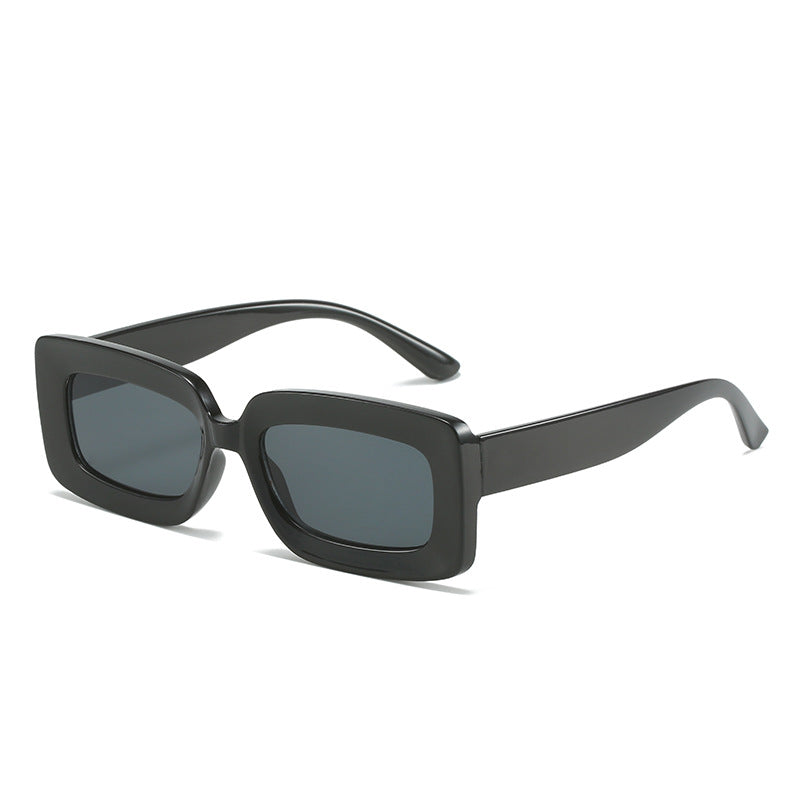 Damen Modische Schildkröten-Sonnenbrille mit rechteckigem Rahmen und Verlaufsgläsern Brehn
