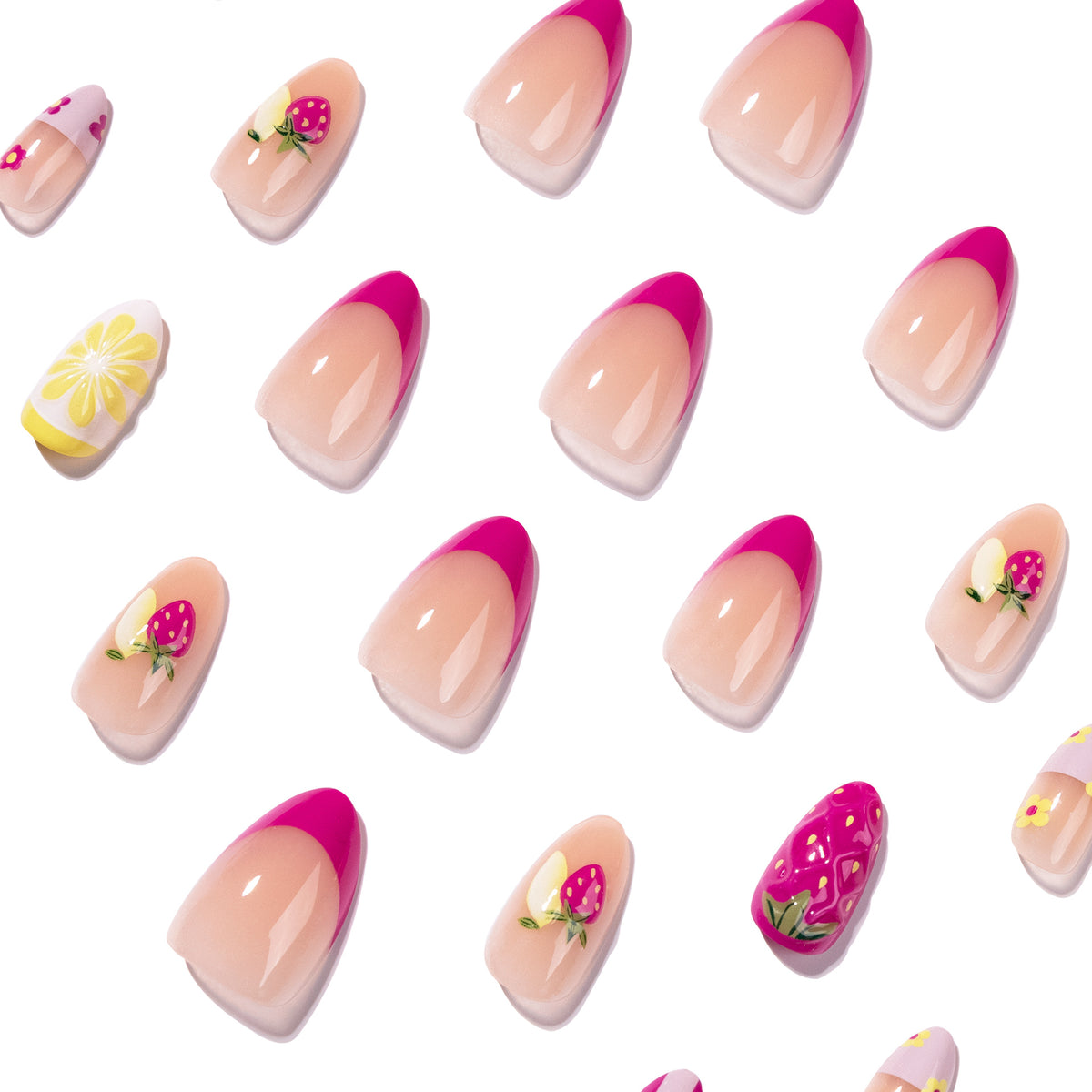 Kunstvolle Nagelkunst mit fruchtigem Design Brehn