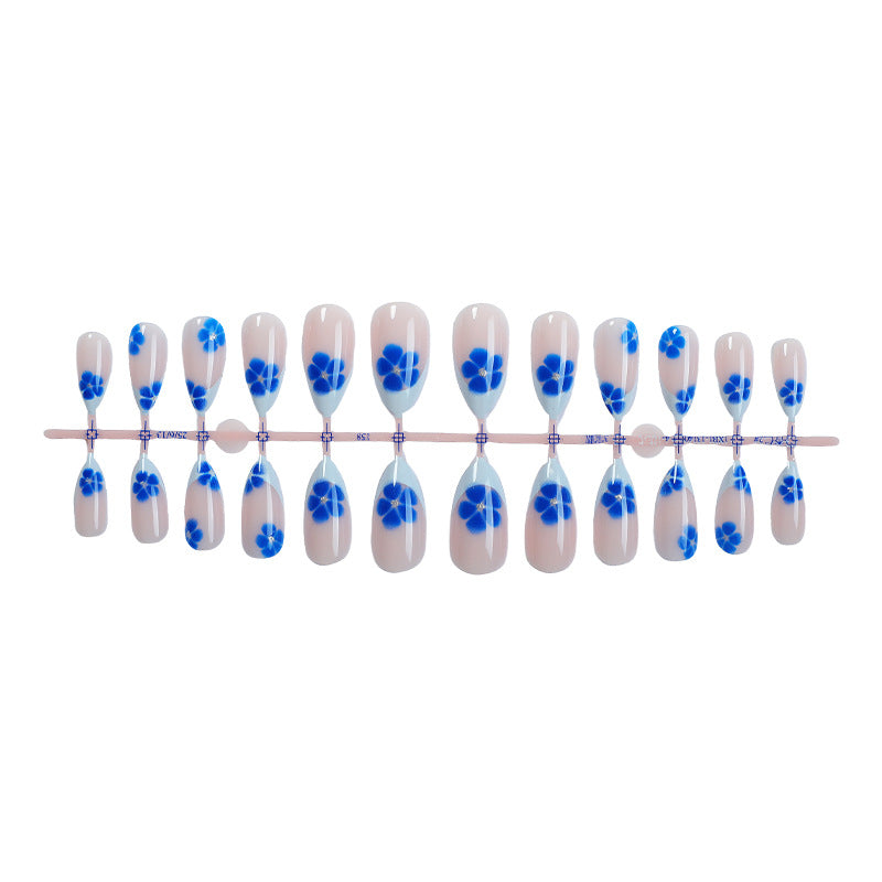Florales Druck Press-On Nagelset Brehn