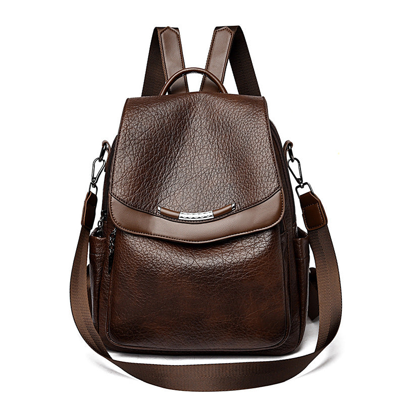 Schicke Strukturierte Leder Rucksack Brehn